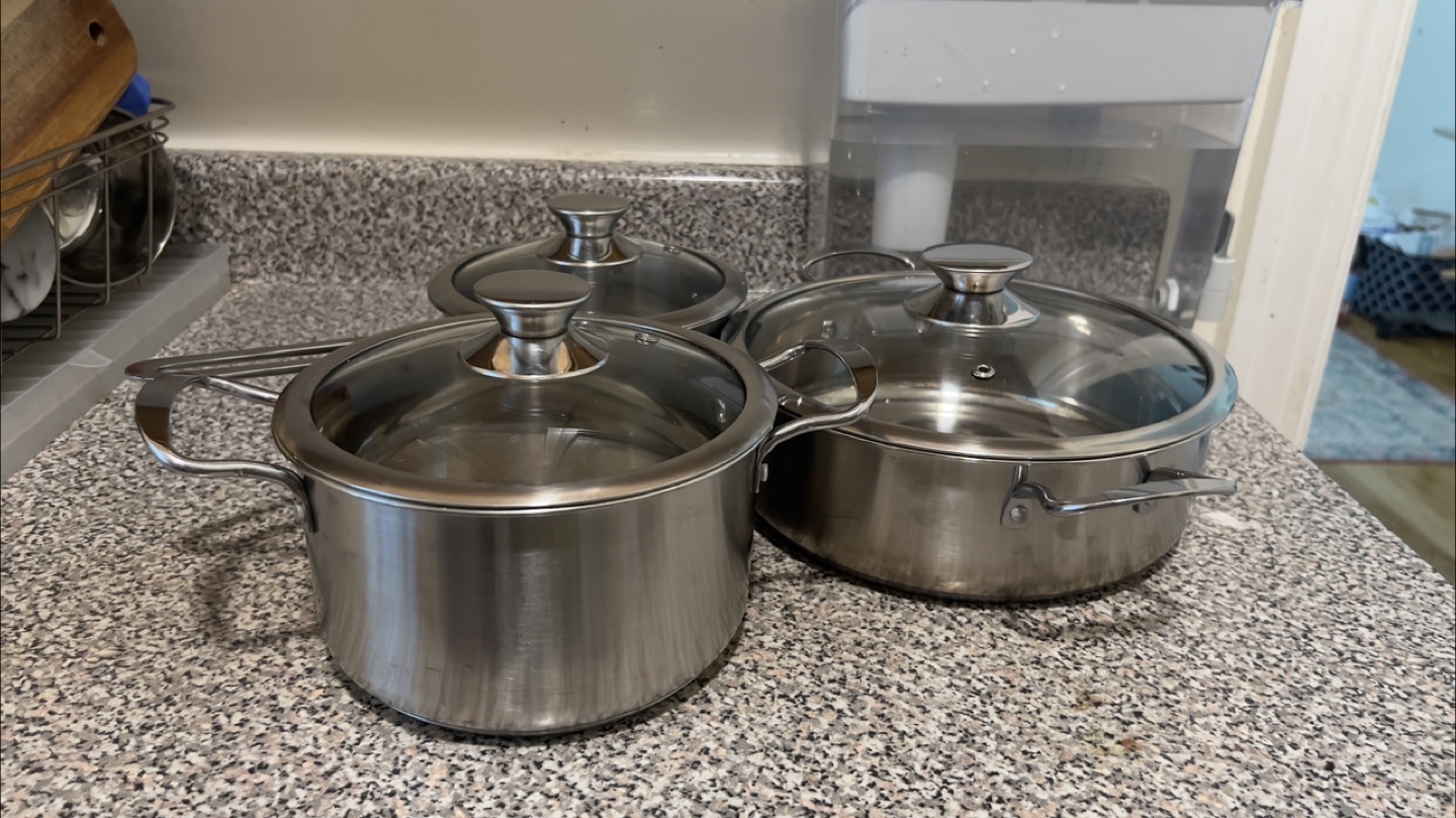 Stainless Steel Pot Set with Lids - photo 2
