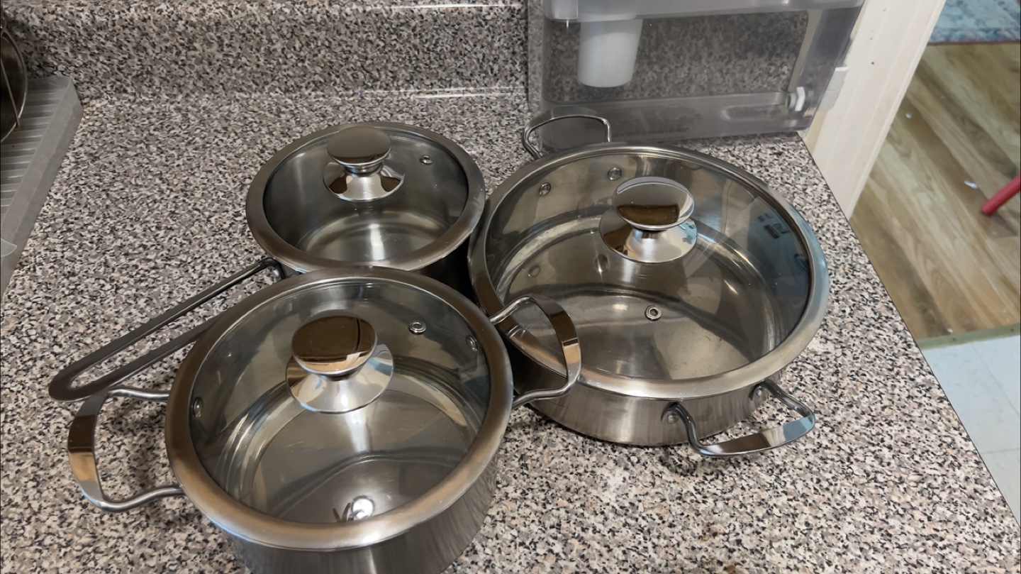 Stainless Steel Pot Set with Lids - photo 3