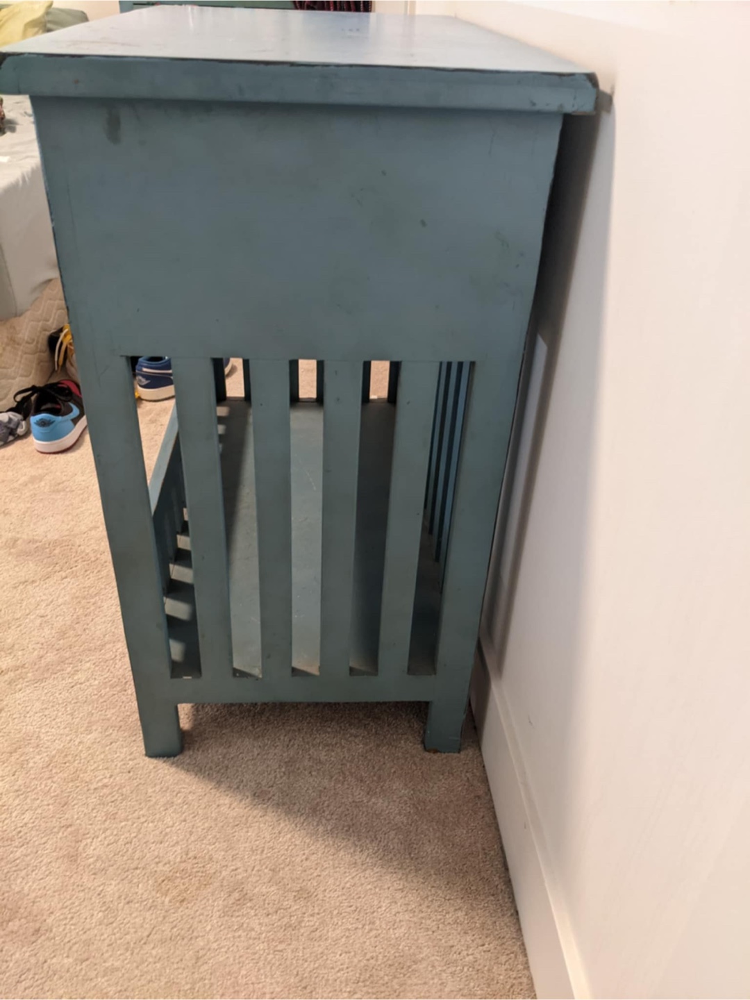 2 Blue Storage Console Table - photo 2