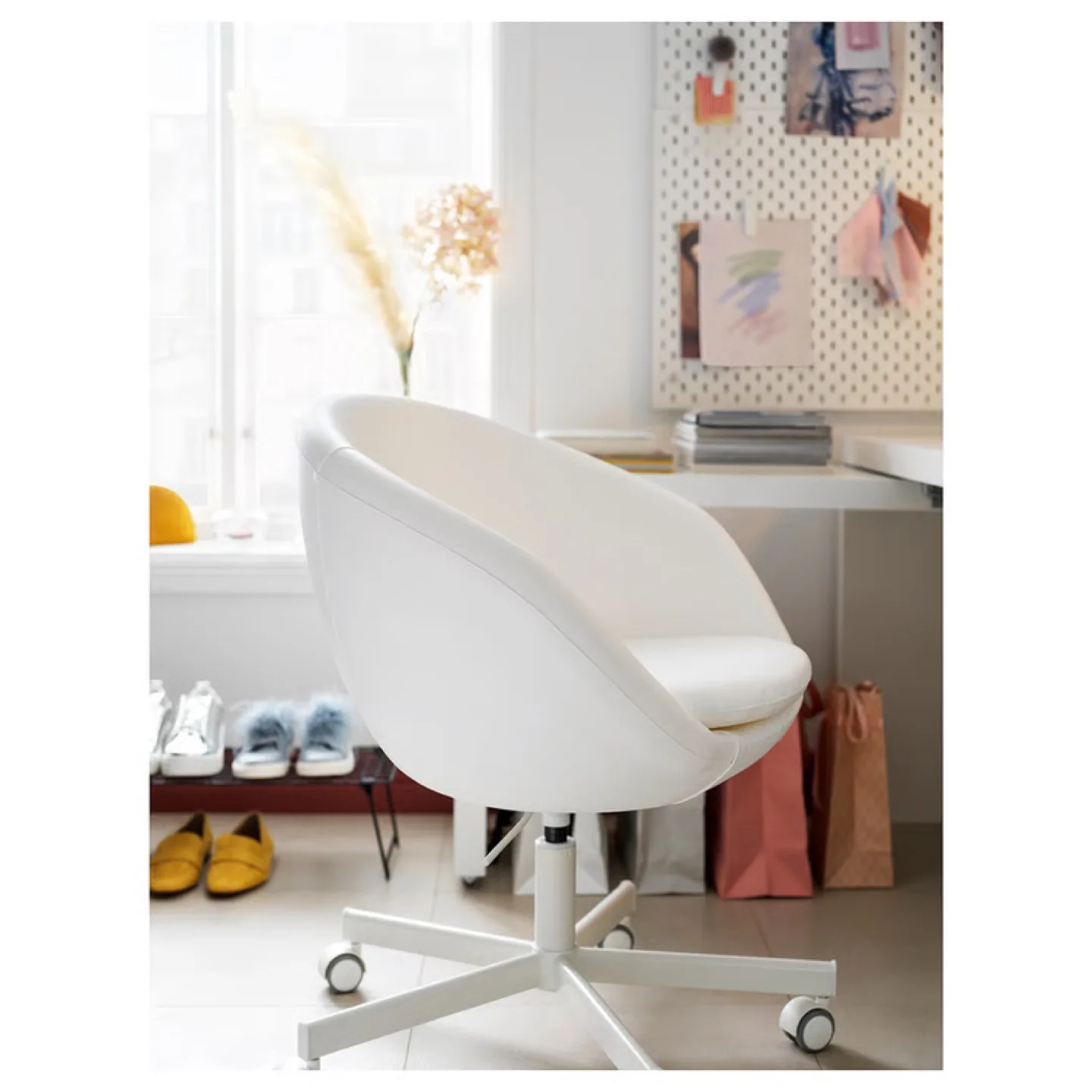 Ikea SKRUVSTA white swivel chair thumbnail