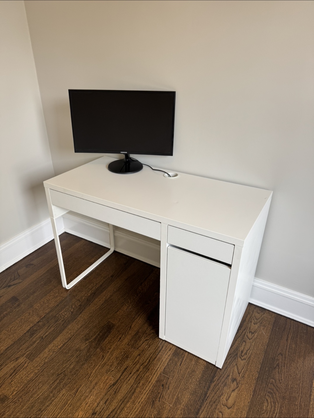 White IKEA Desk