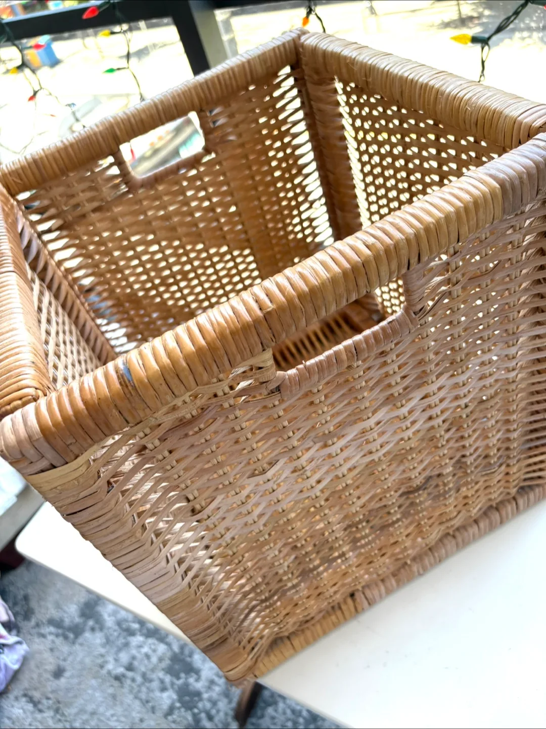 Wicker Storage Cube collapsible thumbnail