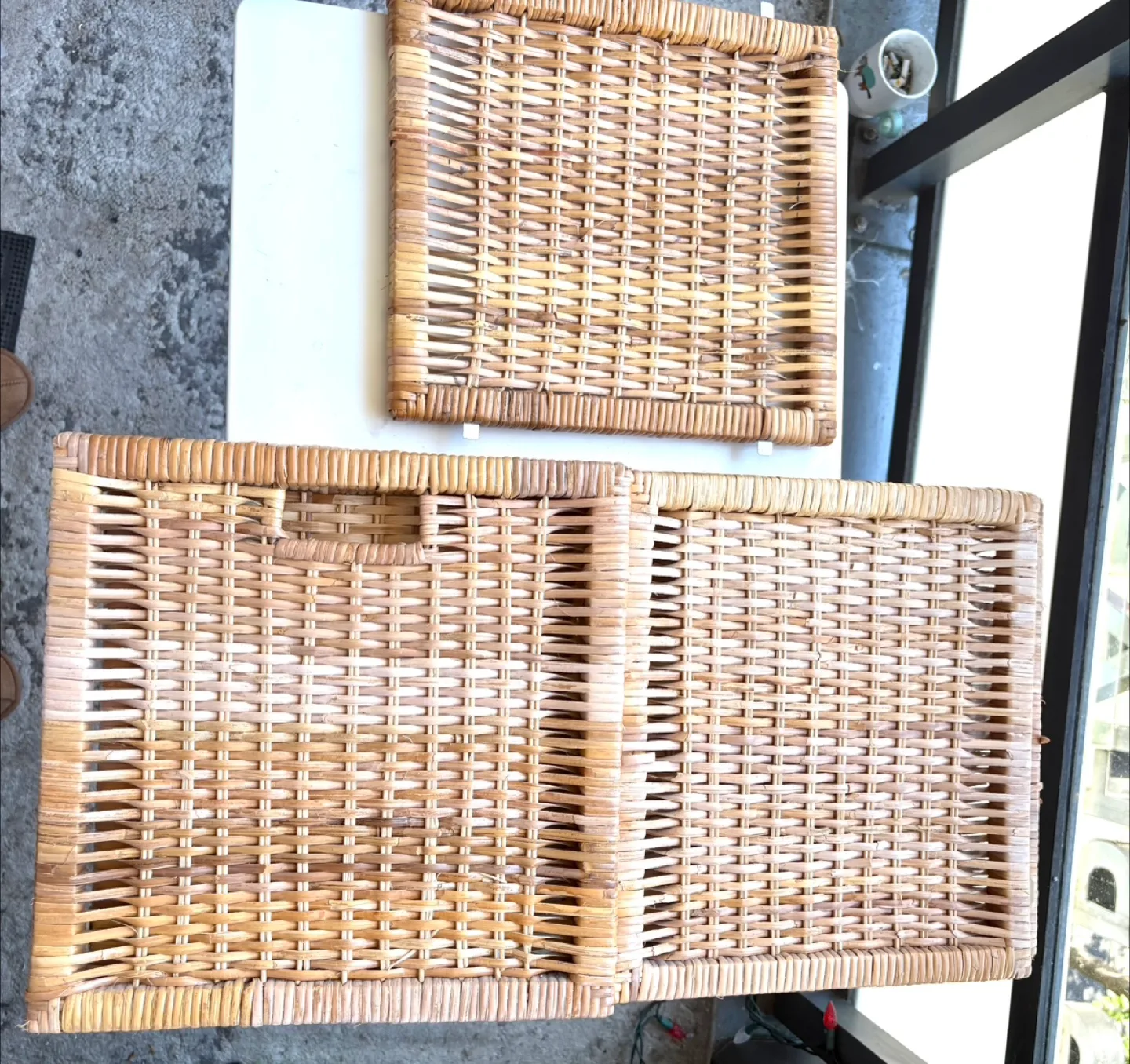 Wicker Storage Cube collapsible image indicator(3)