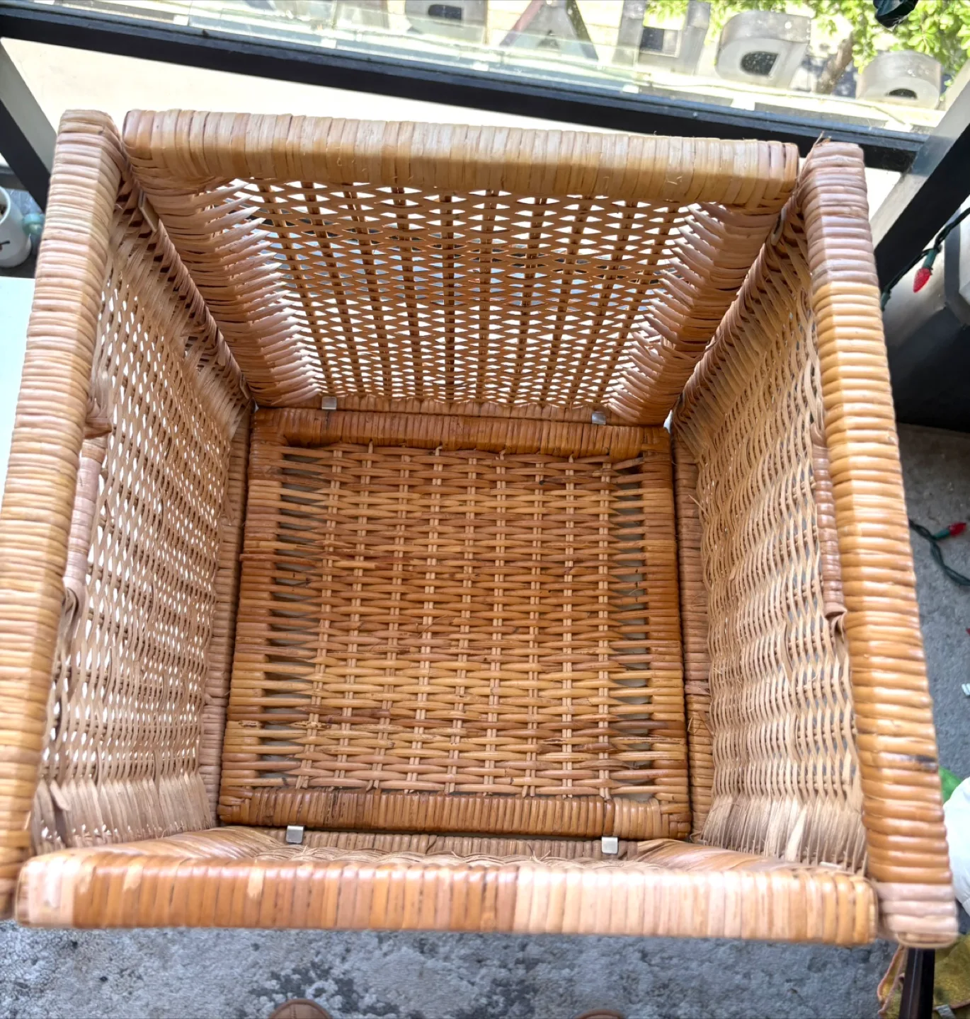 Wicker Storage Cube collapsible image indicator(2)