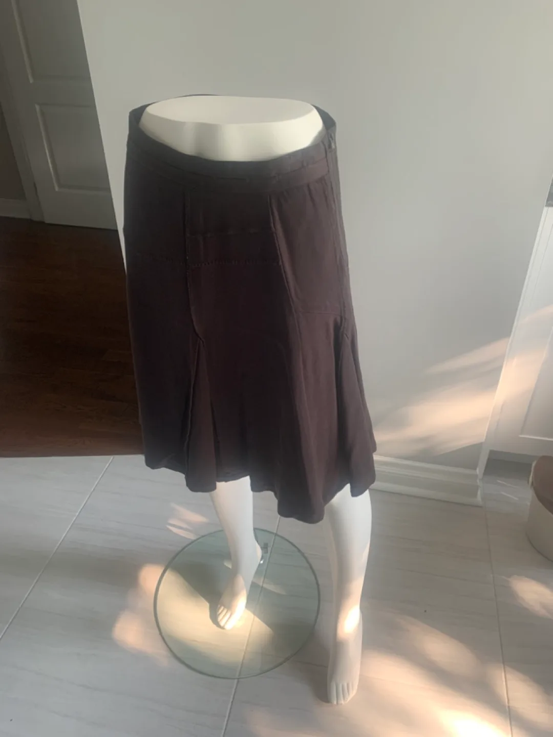 Salt & Pepper Brown Skirt Size 36 thumbnail