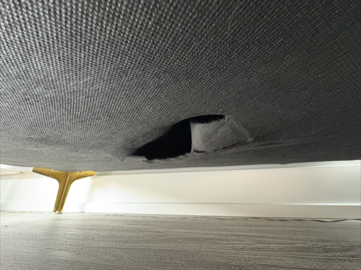 Blue Velvet Sectional Couch - photo 4