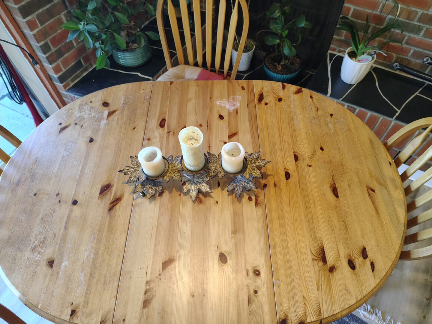 Solid wood dining set, with table and 4 chairs - photo 2