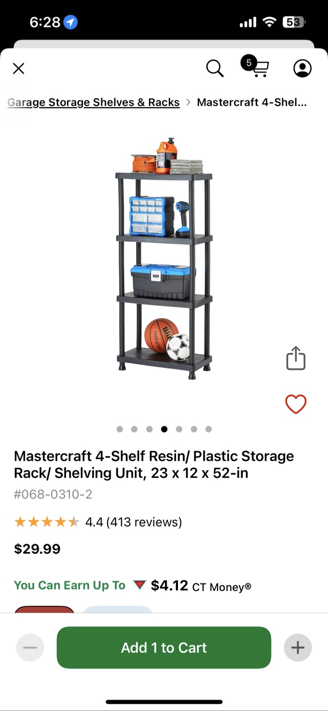 Mastercraft 4-Shelf Storage Rack - photo 2
