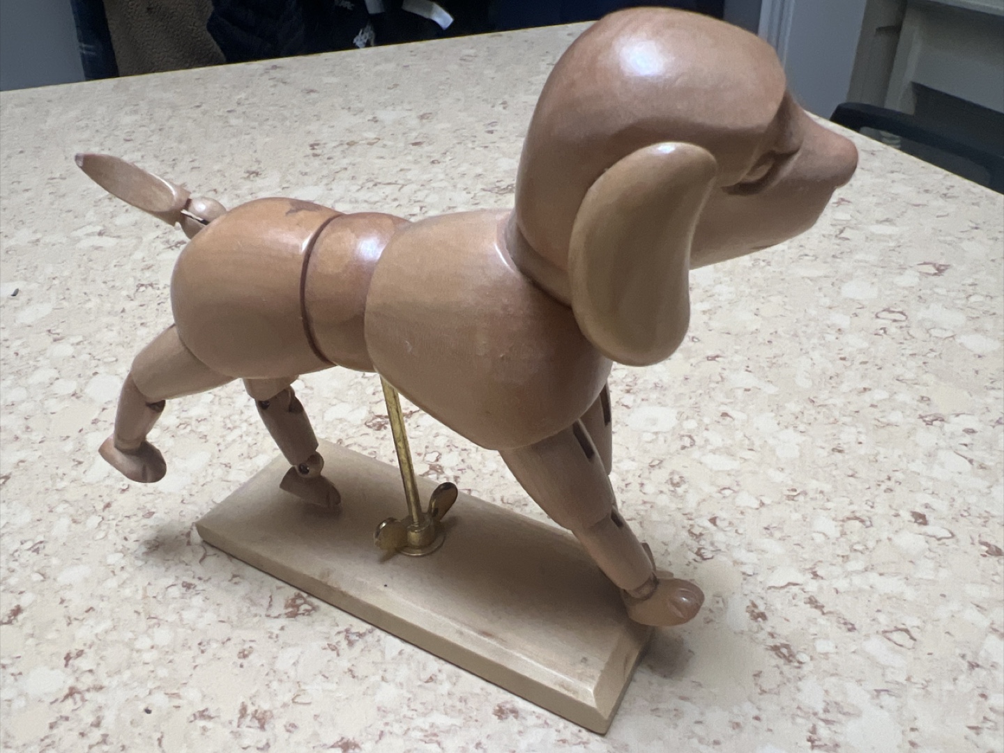Wooden Dog Articulated Sculpture