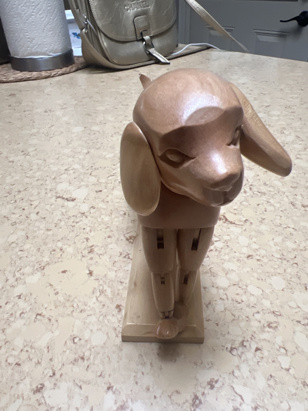 Wooden Dog Articulated Sculpture - photo 2