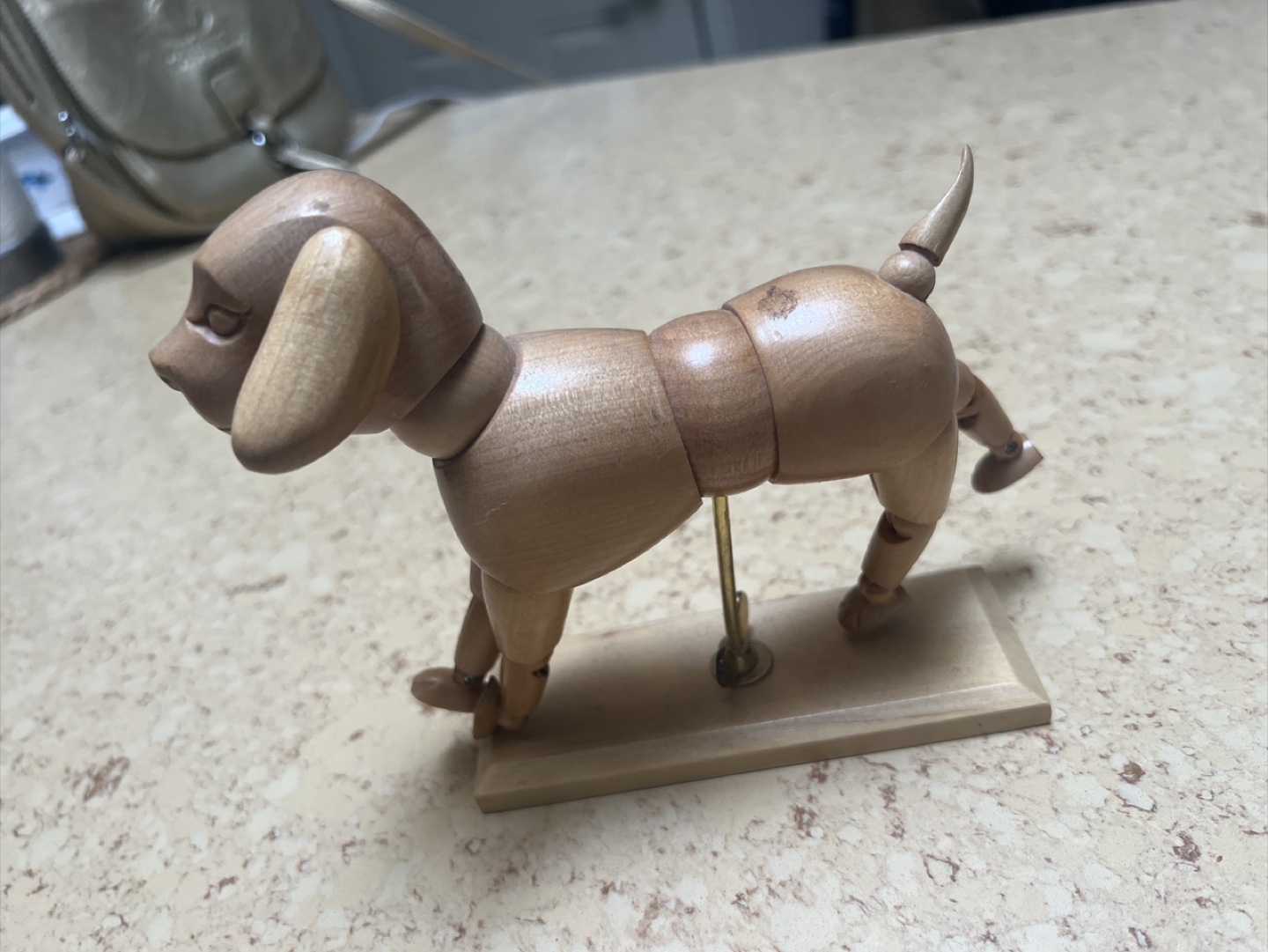 Wooden Dog Articulated Sculpture - photo 3