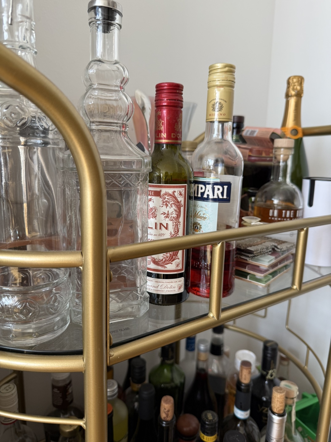 Wayfair Gold Bar Cart with Wheels - photo 4