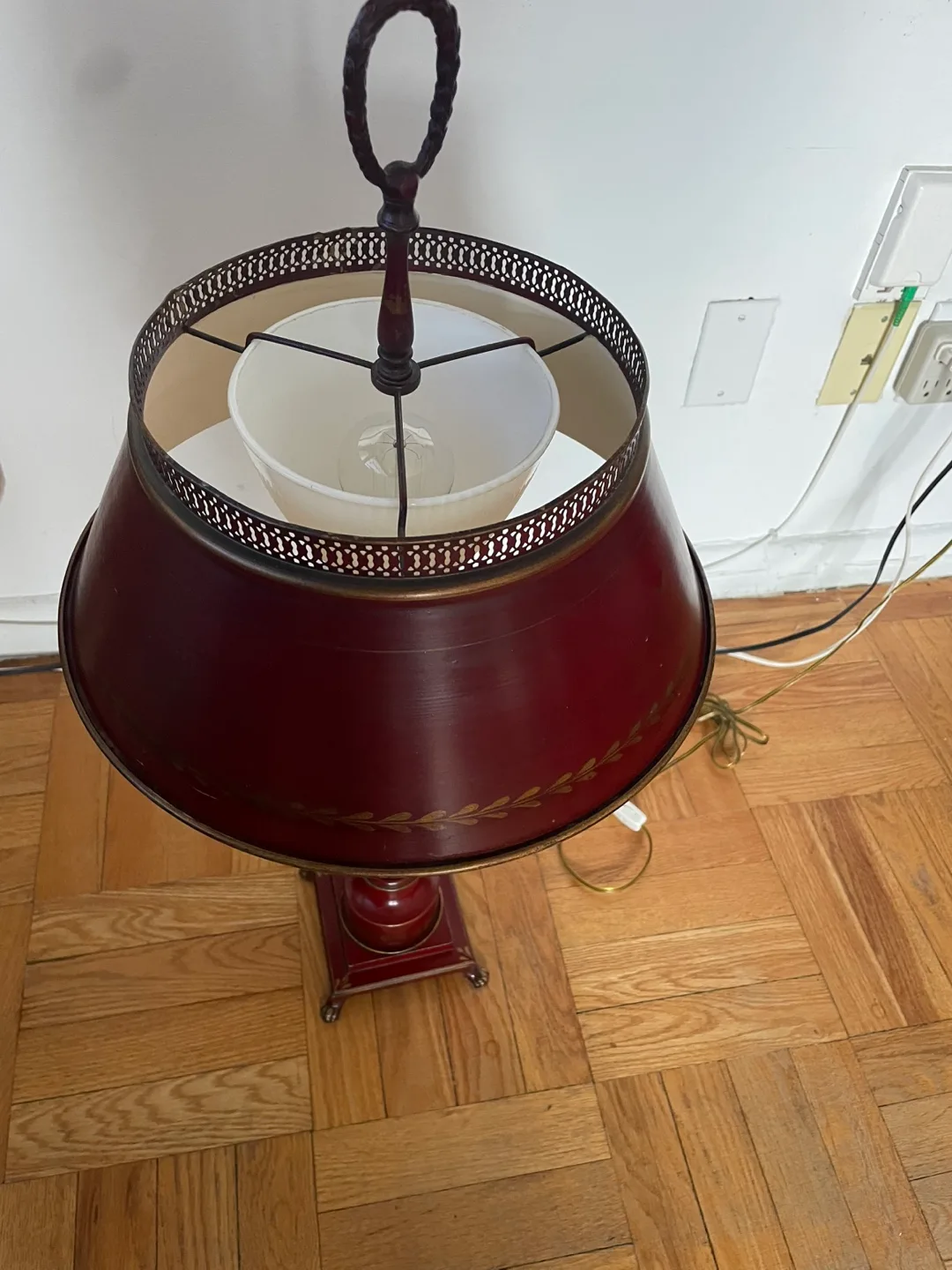 Vintage Red Table Lamp image indicator(6)