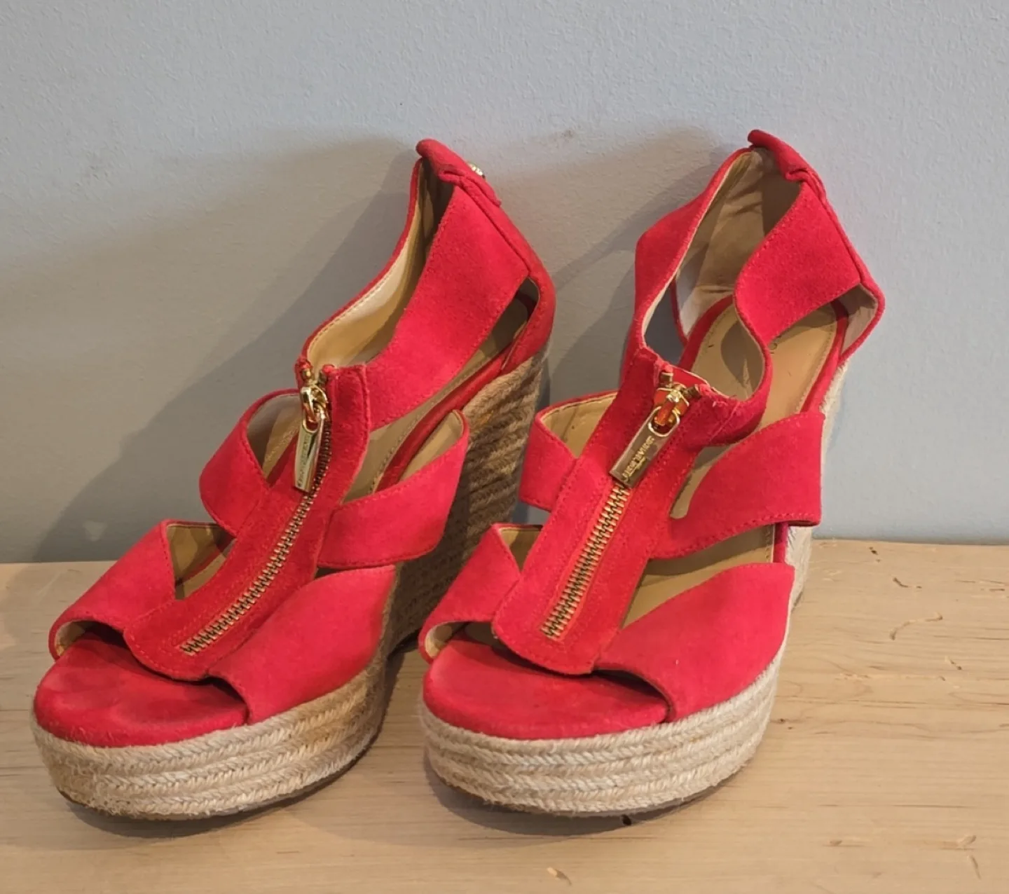 Michael Kors Red Wedge Heels thumbnail
