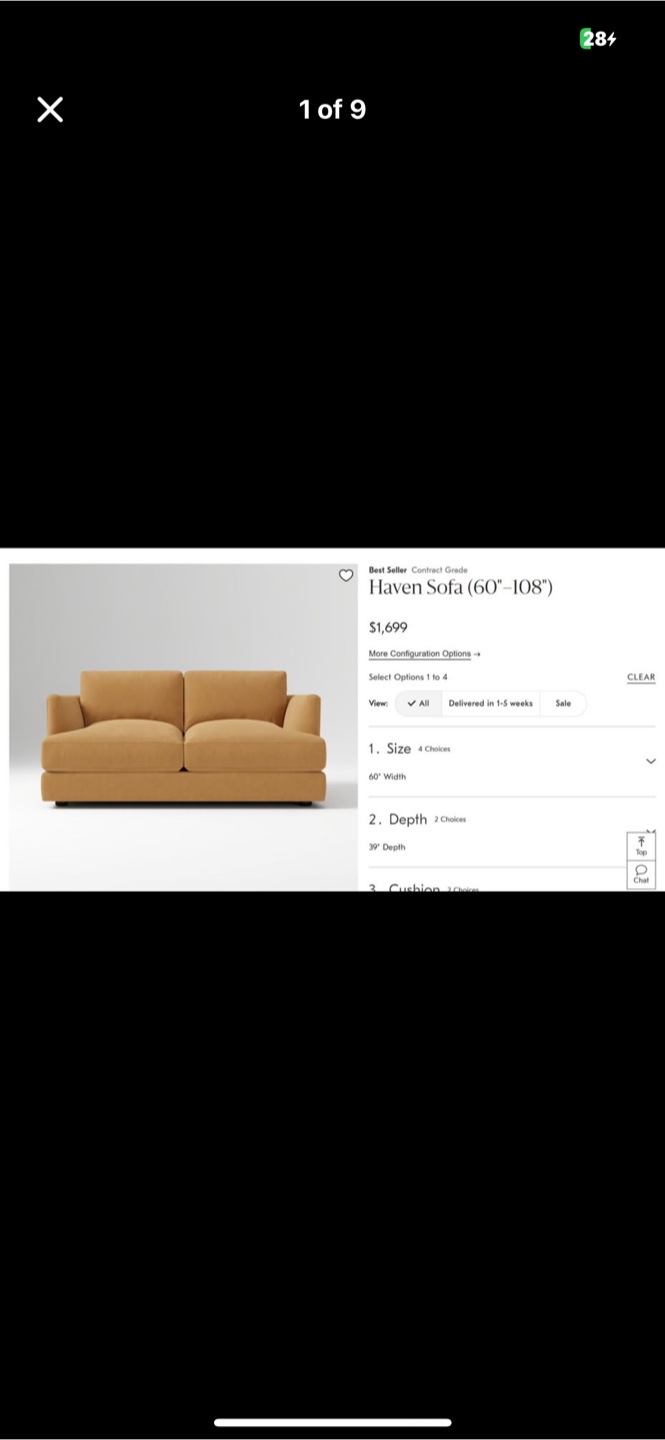 West Elm Loveseat