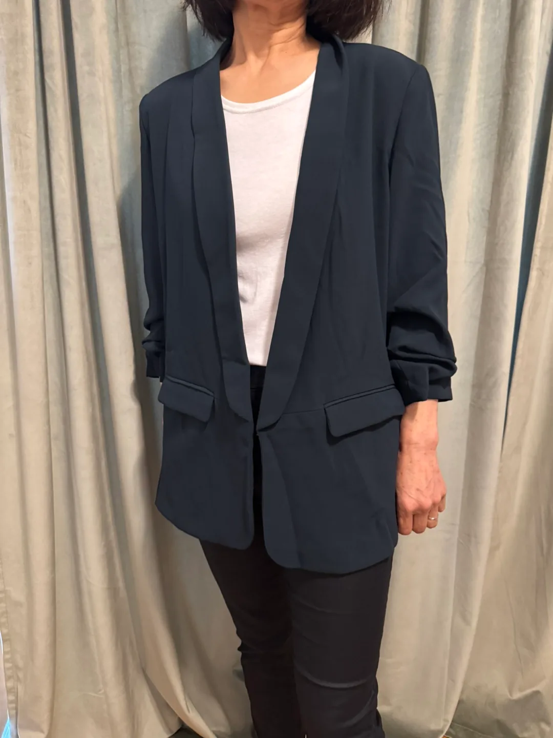LIKE NEW Zara Teal XL Blue-Green Blazer thumbnail