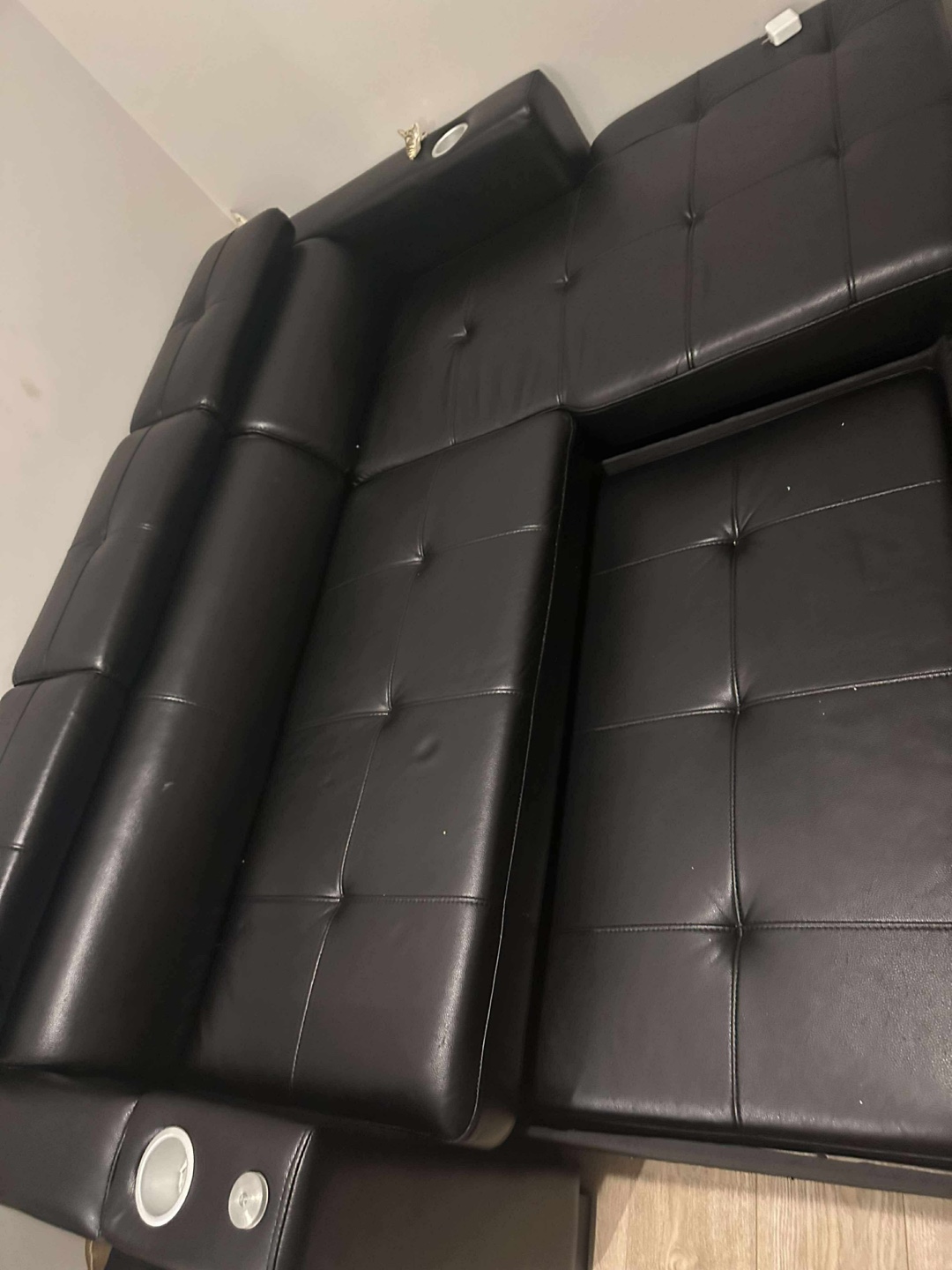 Black Sectional Couch - photo 2