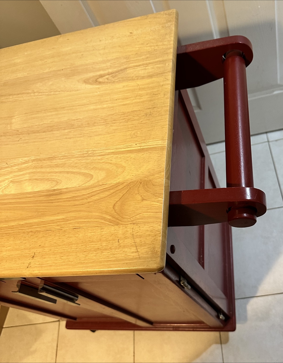 Kitchen Cart with Cabinet and Drawer - photo 4