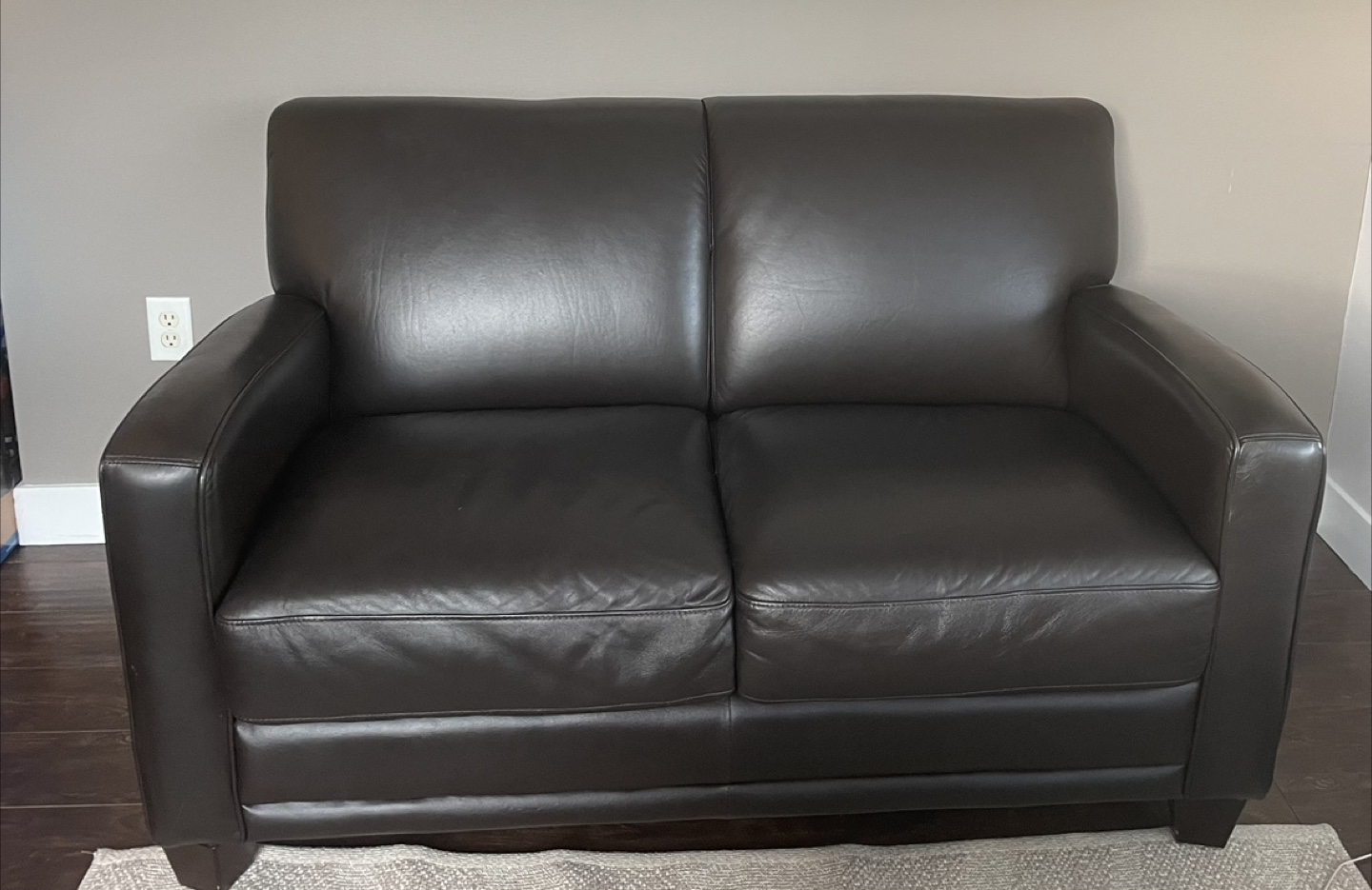 Dark Brown Leather Couch