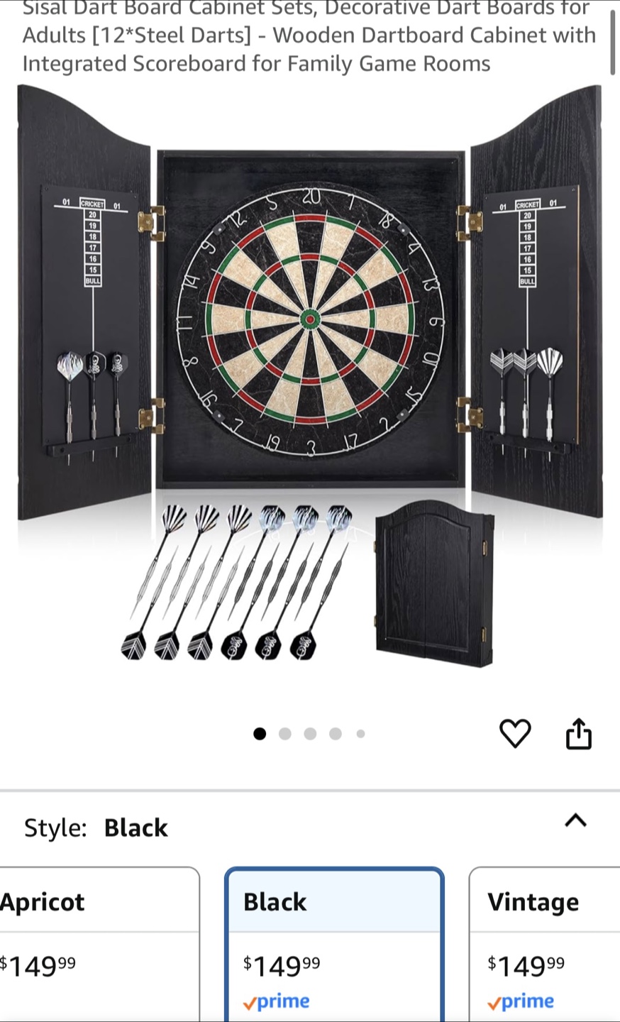 Wooden Dart Board Cabinet - photo 4