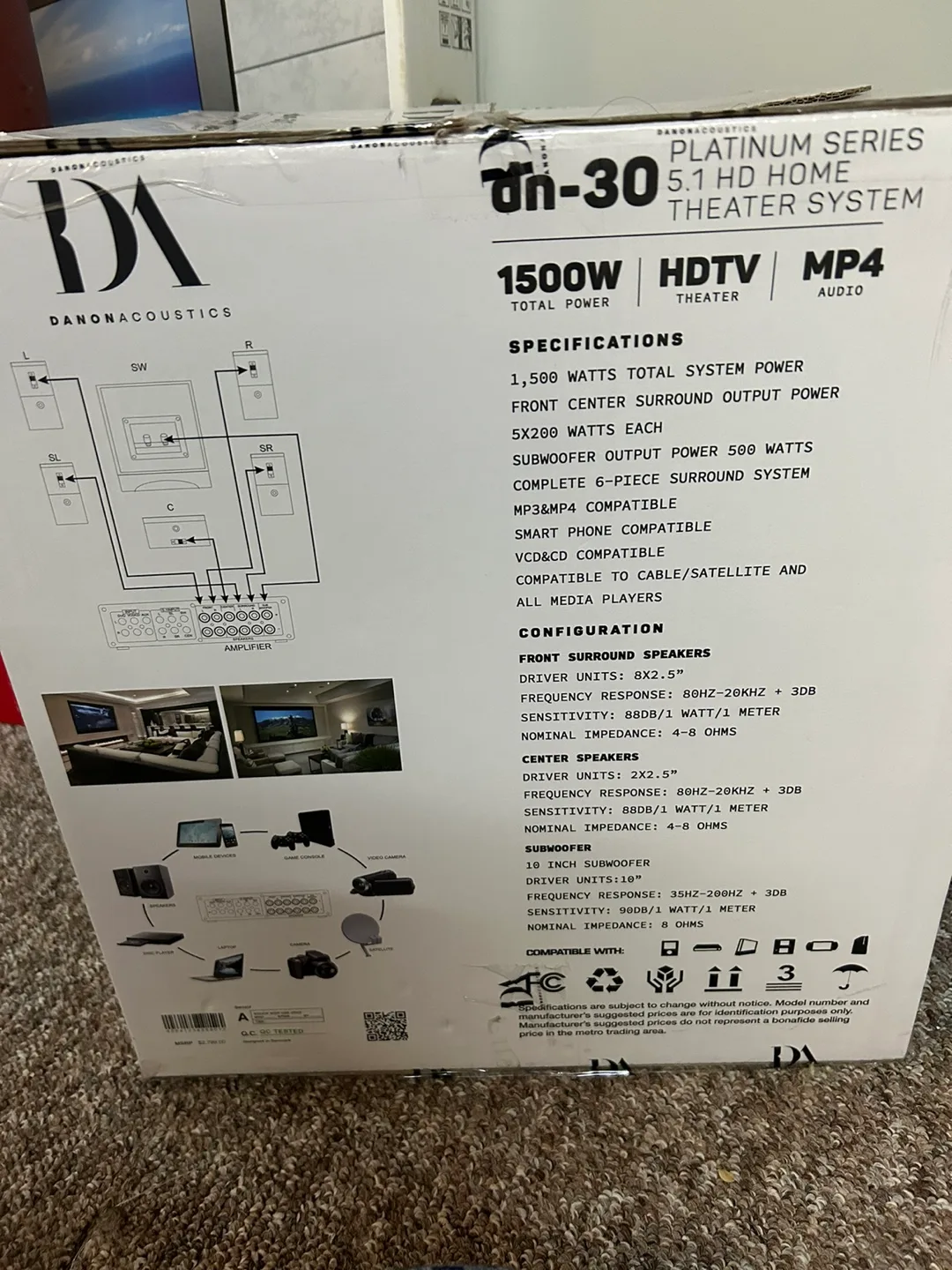 Danonacoustics dn-30 5.1 HD Home Theater System image indicator(2)