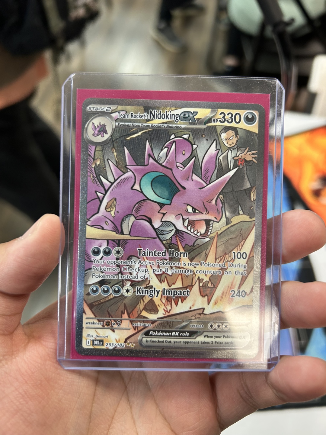 Pokemon TCG - Team Rocket’s Nidoking EX 233/182