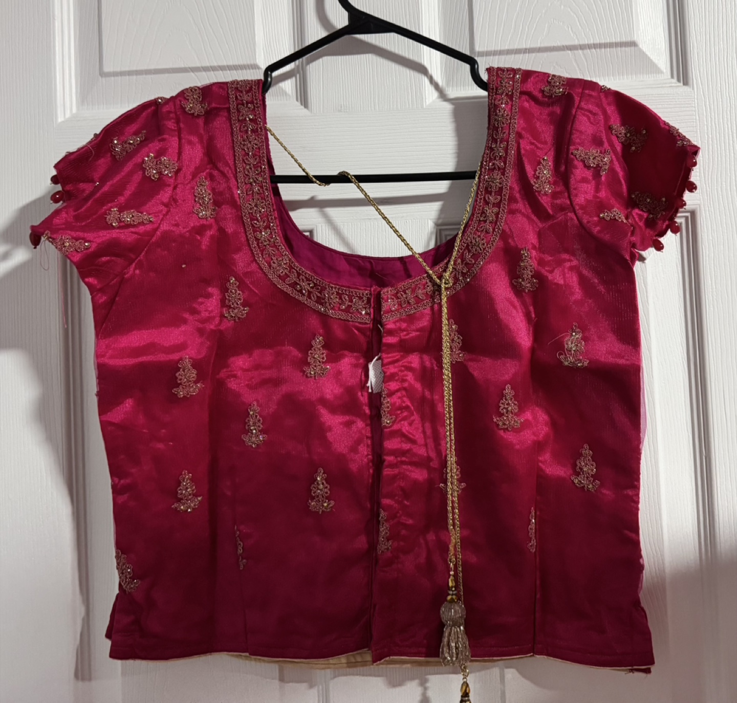Hot pink embroidered outfit Lehanga choli - photo 2