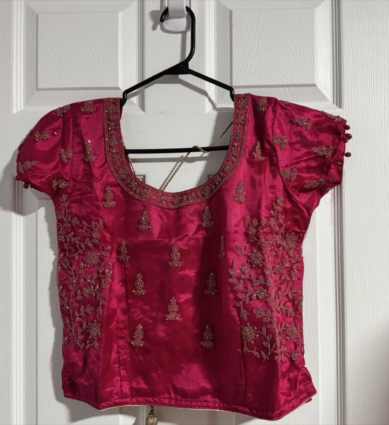 Hot pink embroidered outfit Lehanga choli