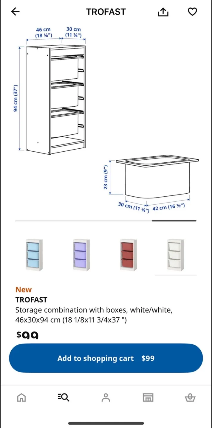 IKEA TROFAST Storage Unit with Bins image indicator(5)