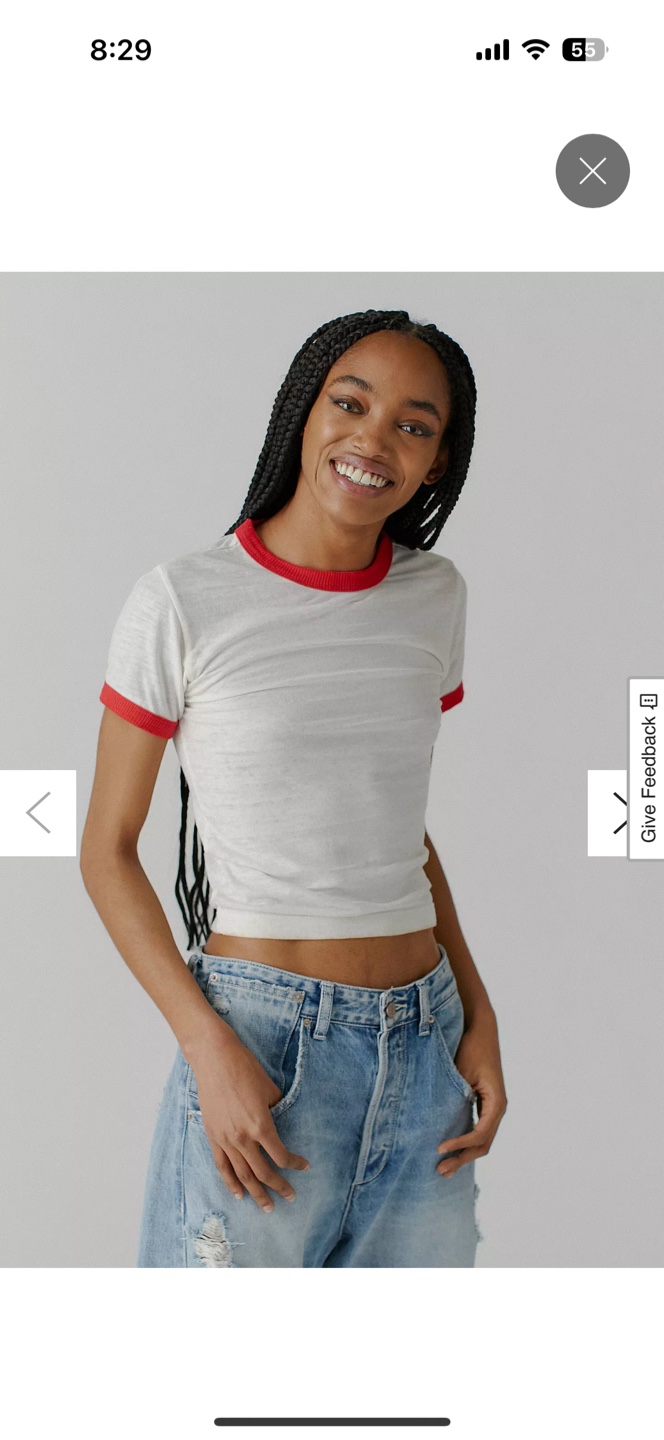 BDG White T-Shirt with Red Trim - photo 2