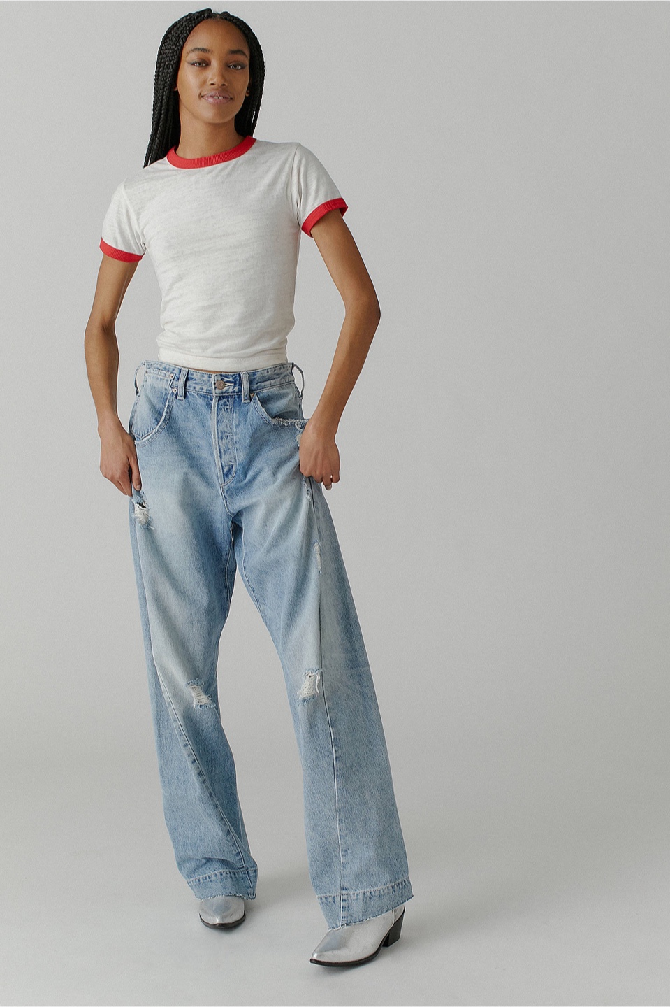 BDG White T-Shirt with Red Trim - photo 3