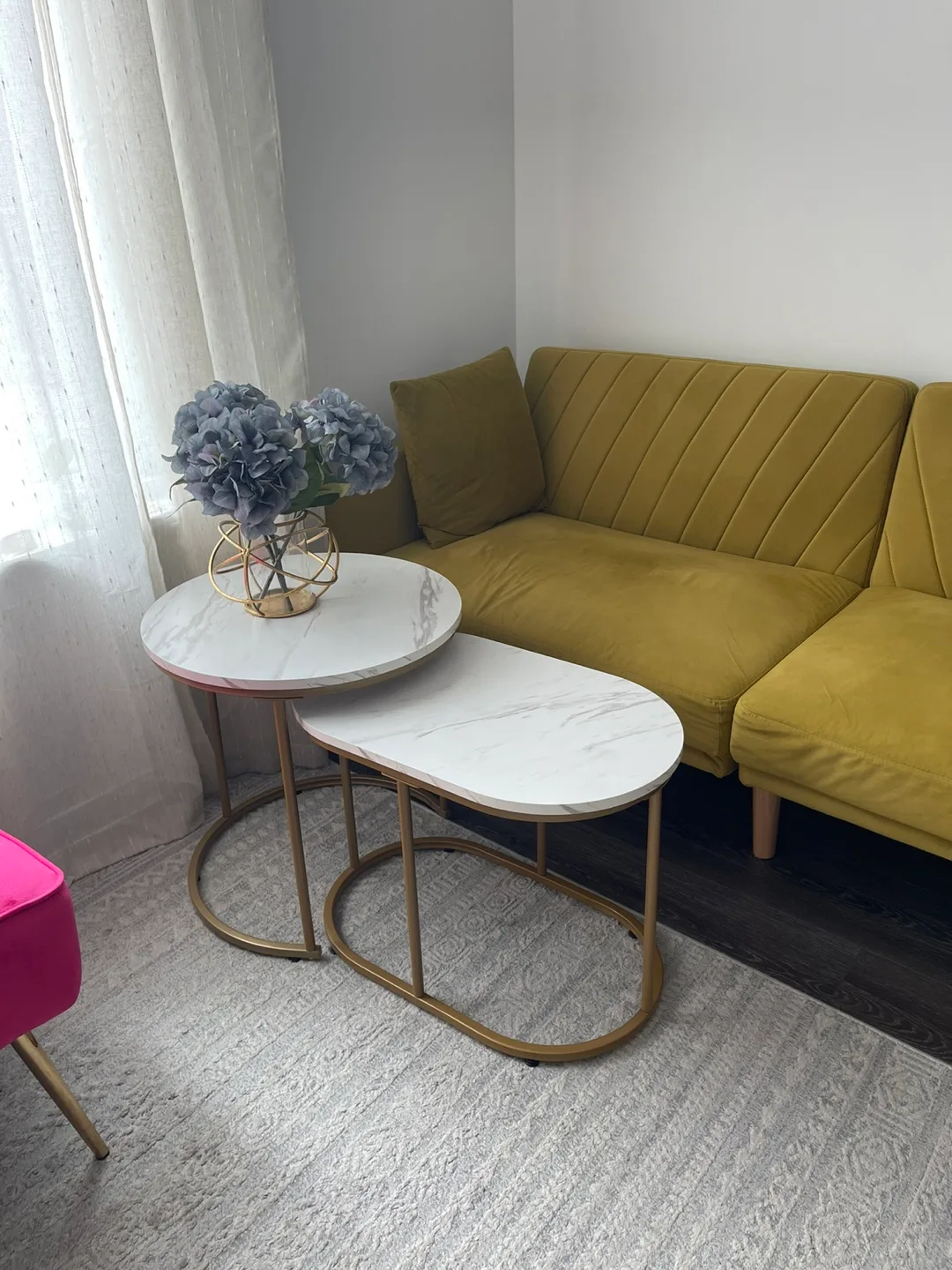 2 Marble Nesting Tables thumbnail