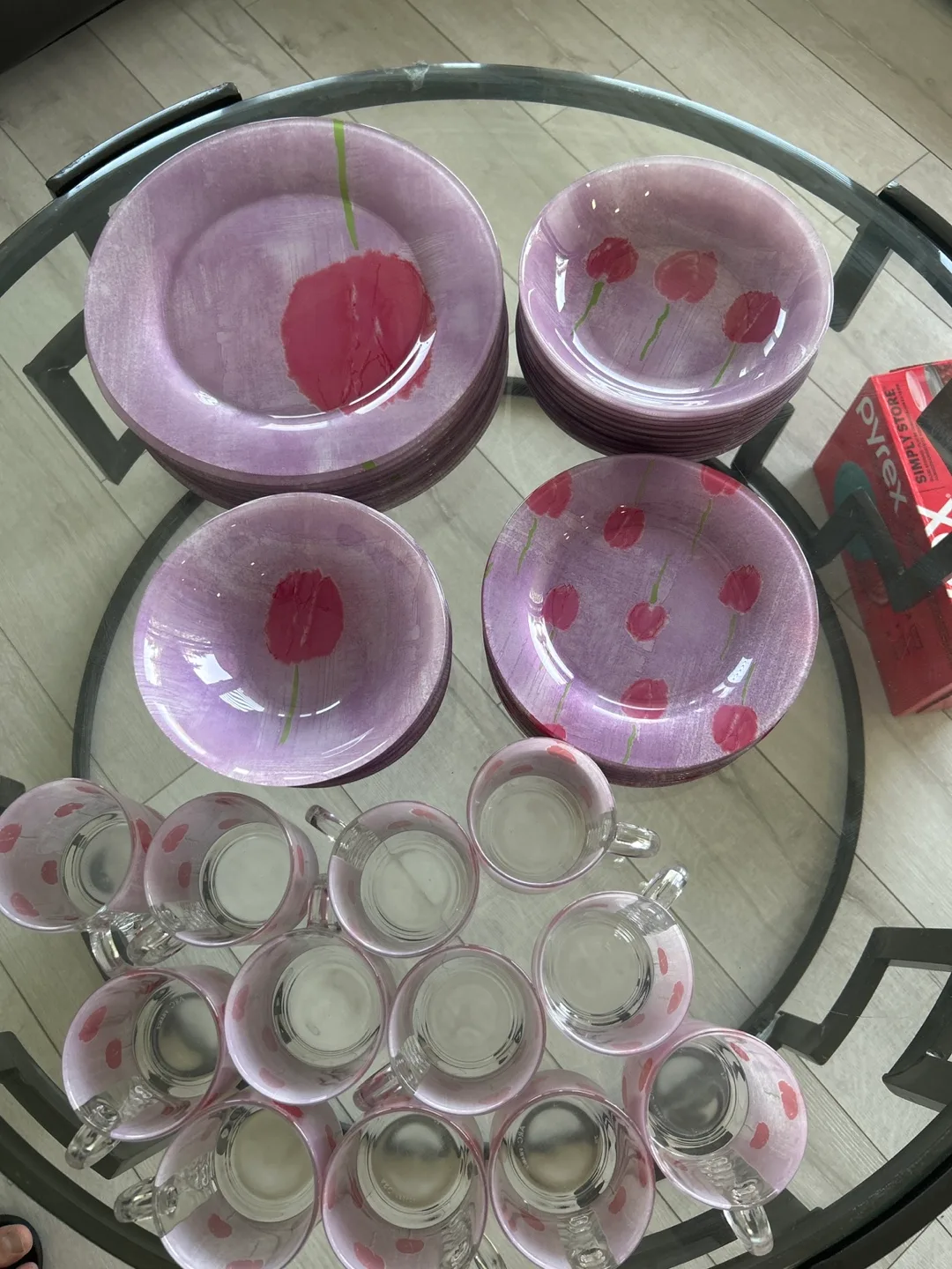Tulip Floral Dish Set 60 pcs Dinner Cutlery Set thumbnail