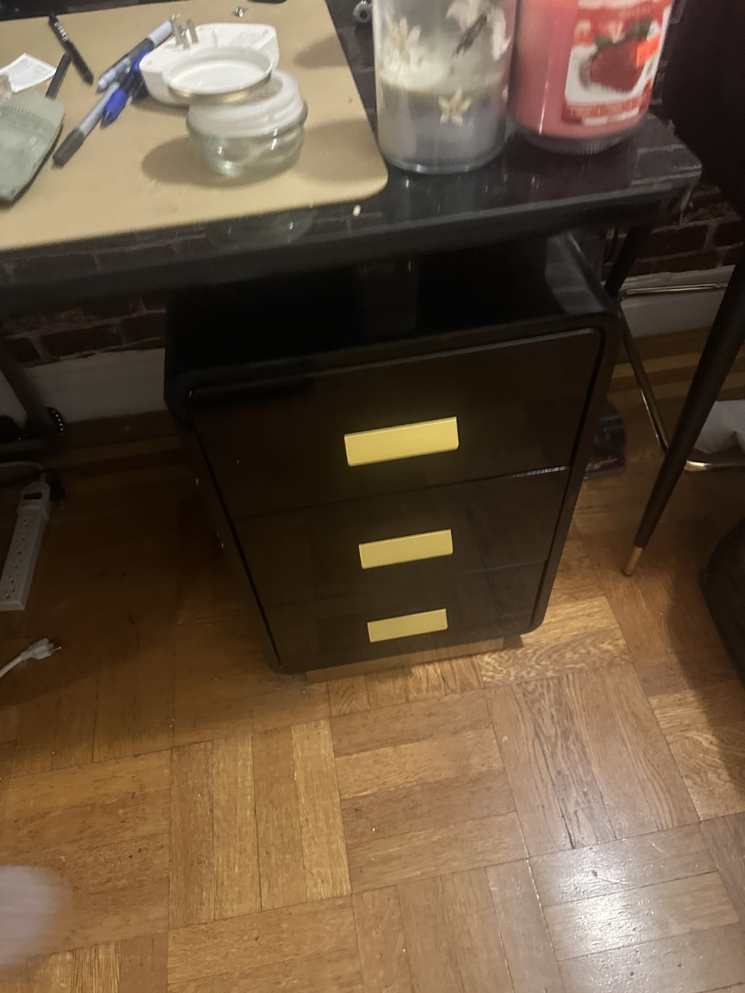 Black Desk with Gold Accents - photo 3