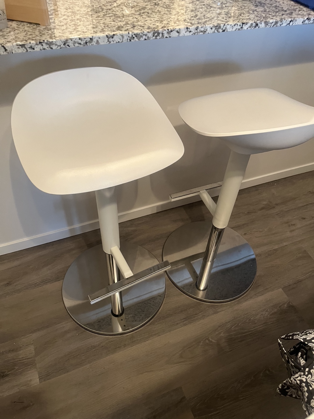 IKEA White Bar Stools - Set of 2
