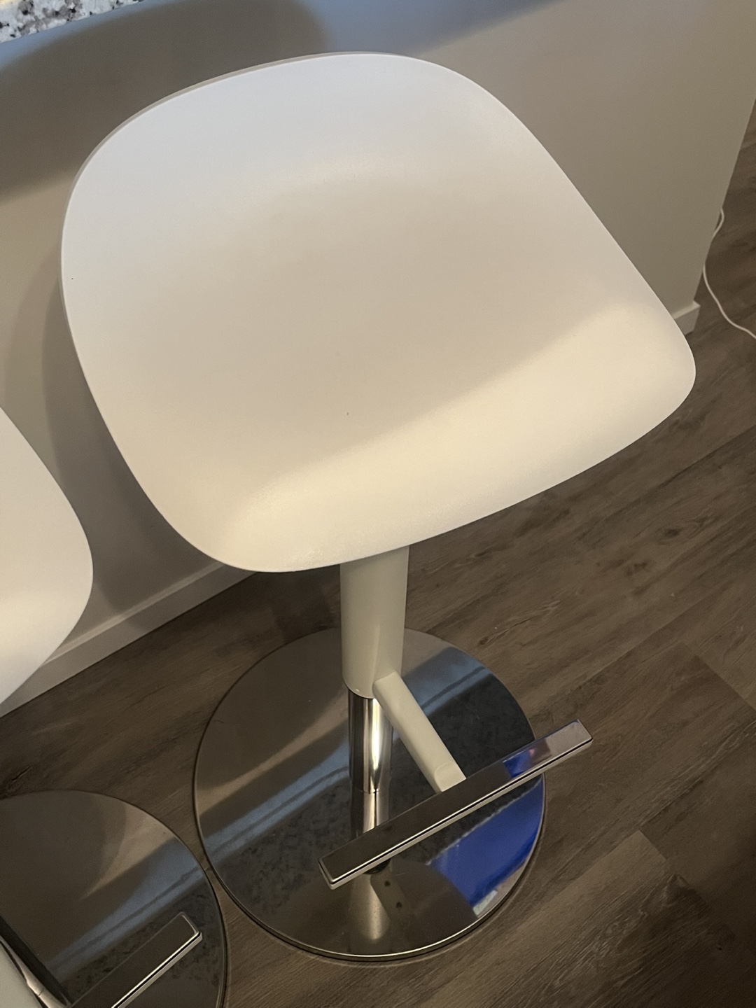 IKEA White Bar Stools - Set of 2 - photo 2