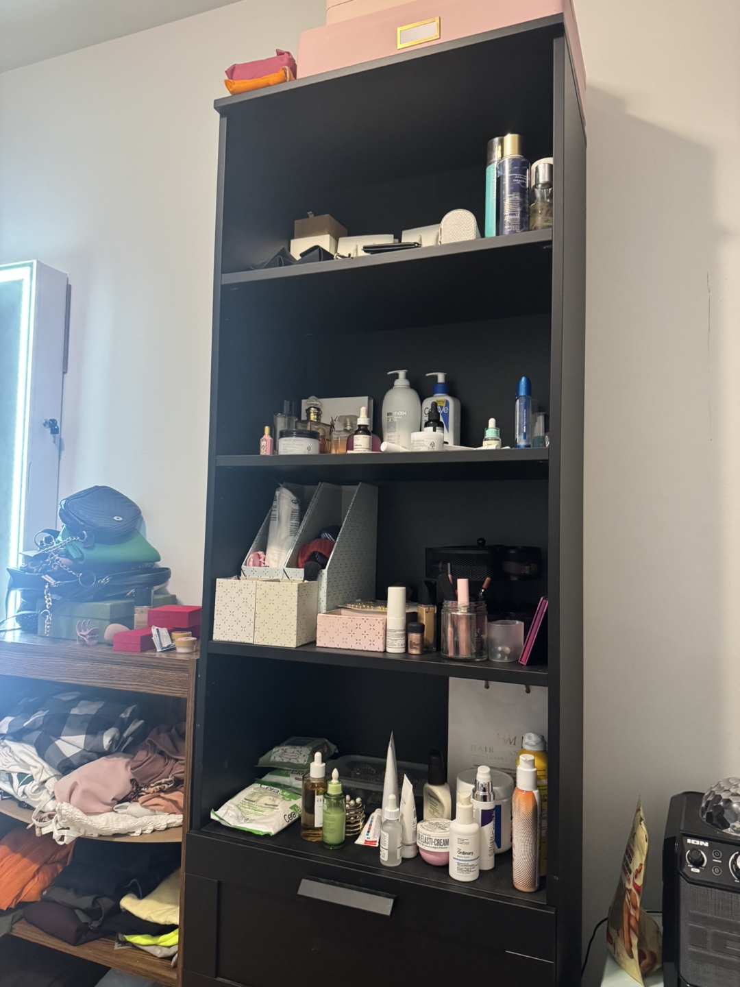 Brown Bookcase with Shelves