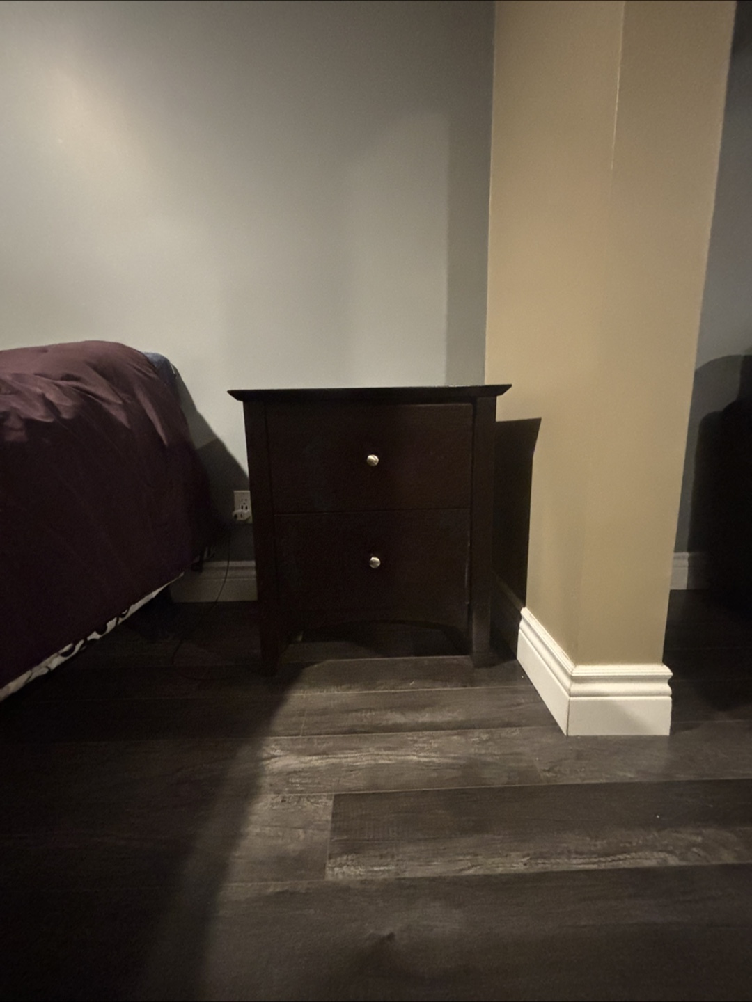Nightstand - Dark Brown - photo 2