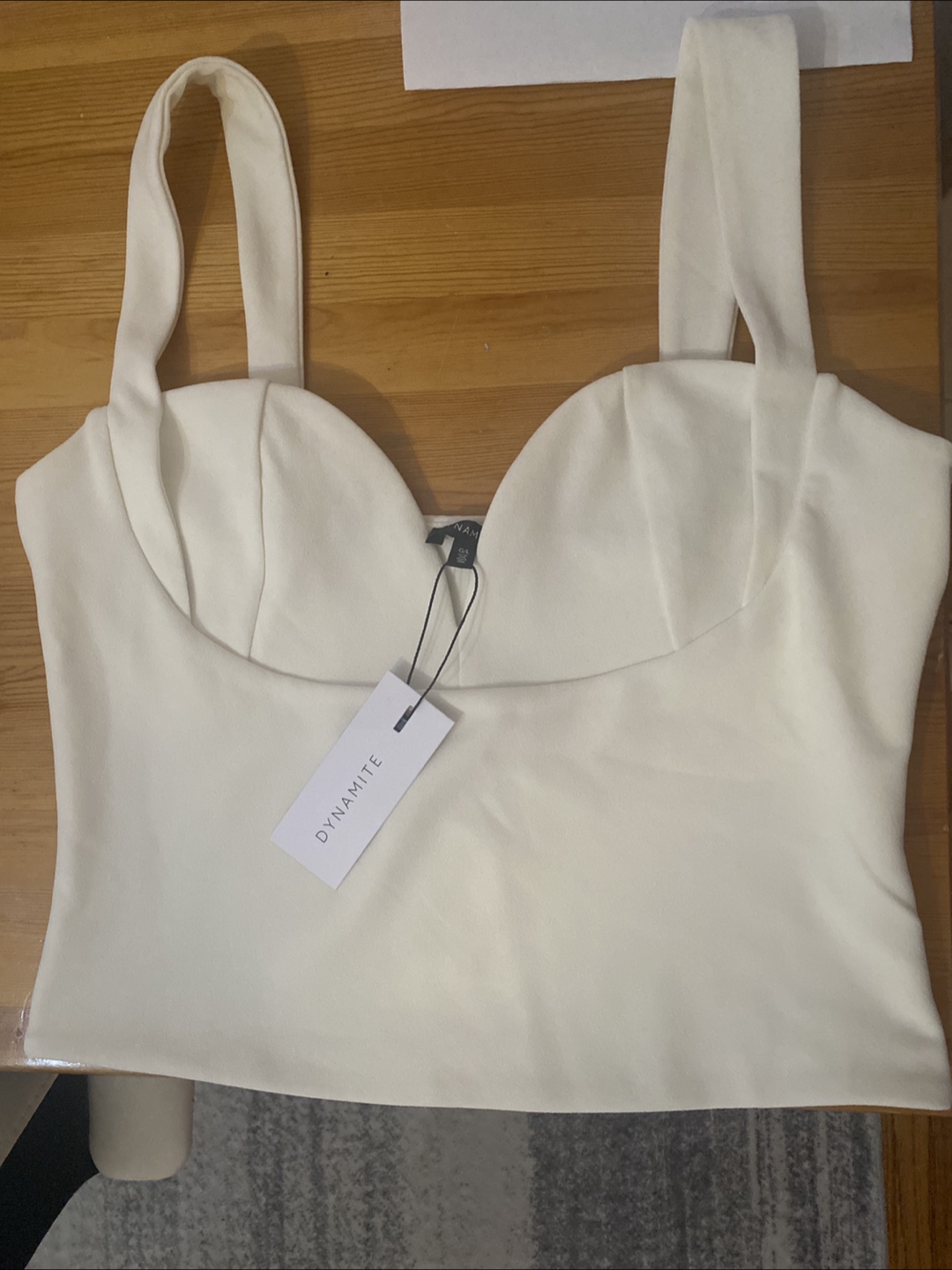 Dynamite white sweetheart top