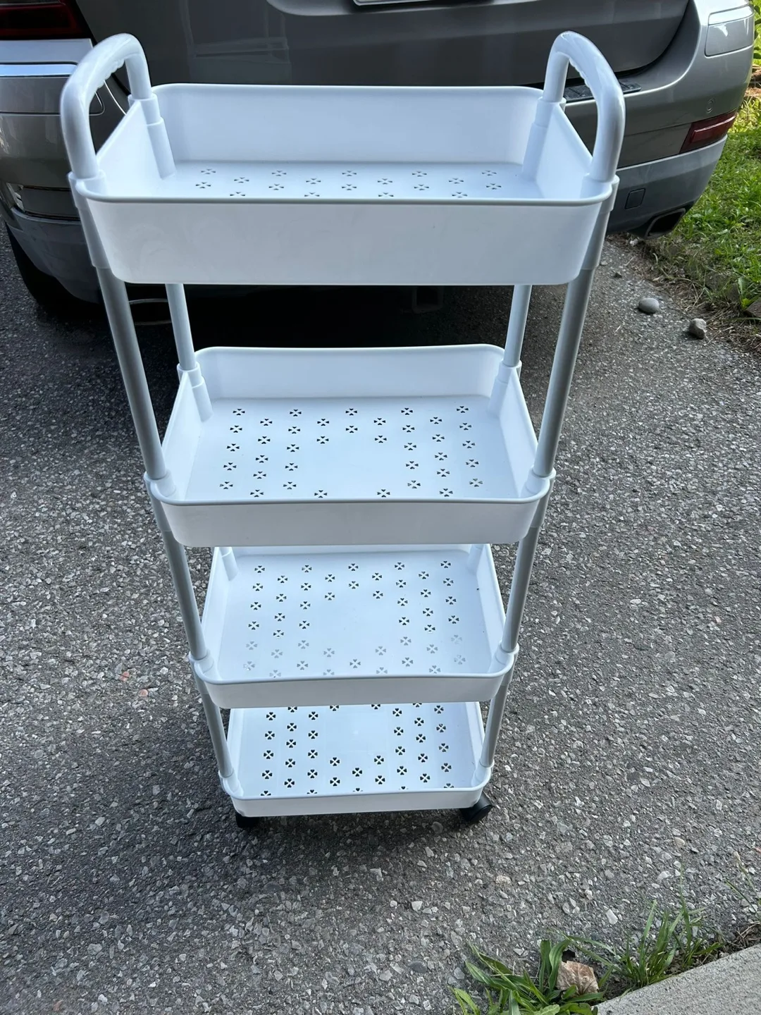 White 4-Tier Rolling Cart *MOVING SALE* thumbnail