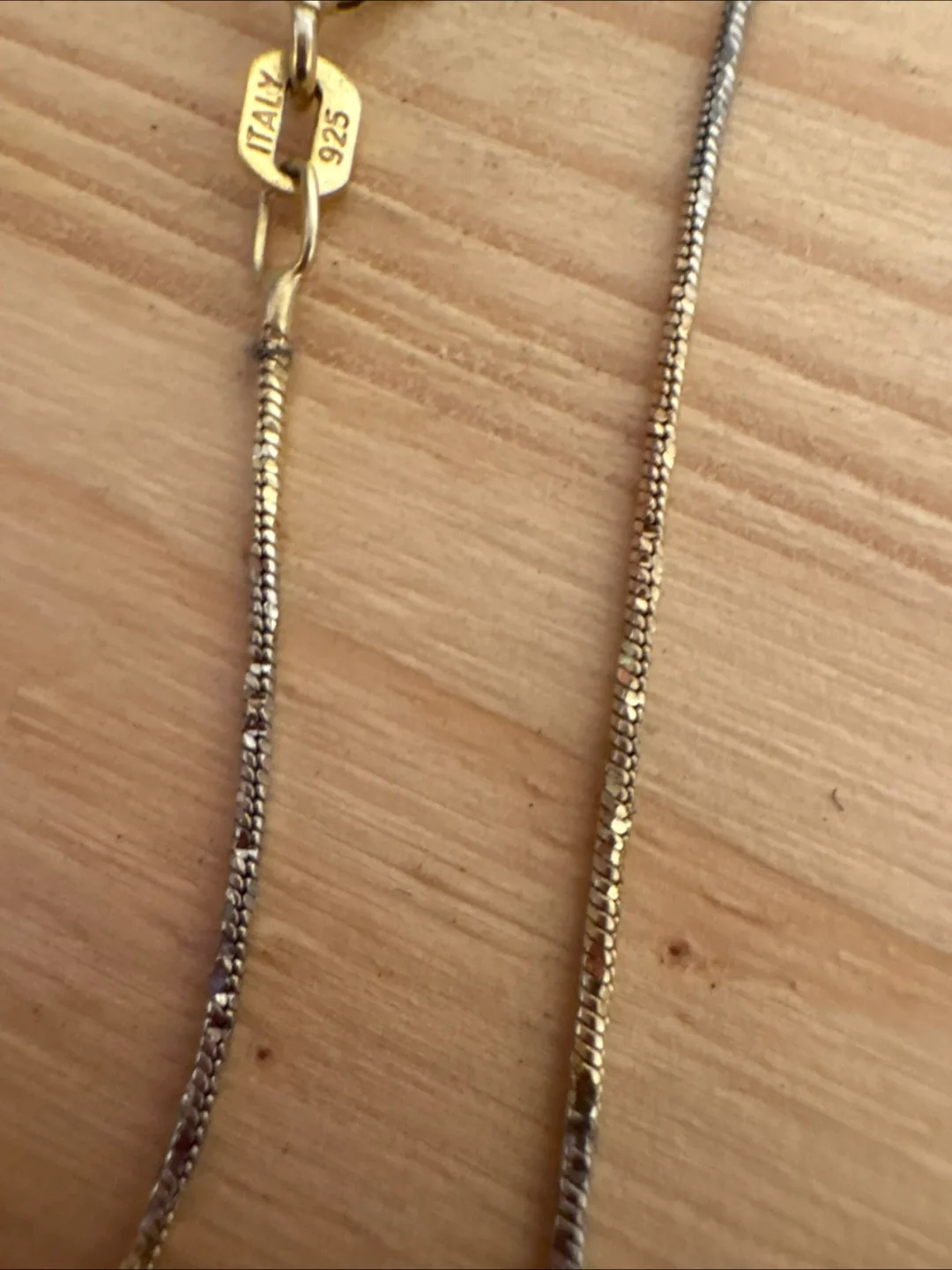 Vintage two tone 925 Pearl Pendant Necklace image indicator(2)