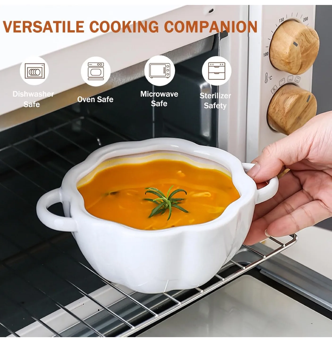 Pumpkin Dutch Oven Pot with Lid, 15 Oz image indicator(2)