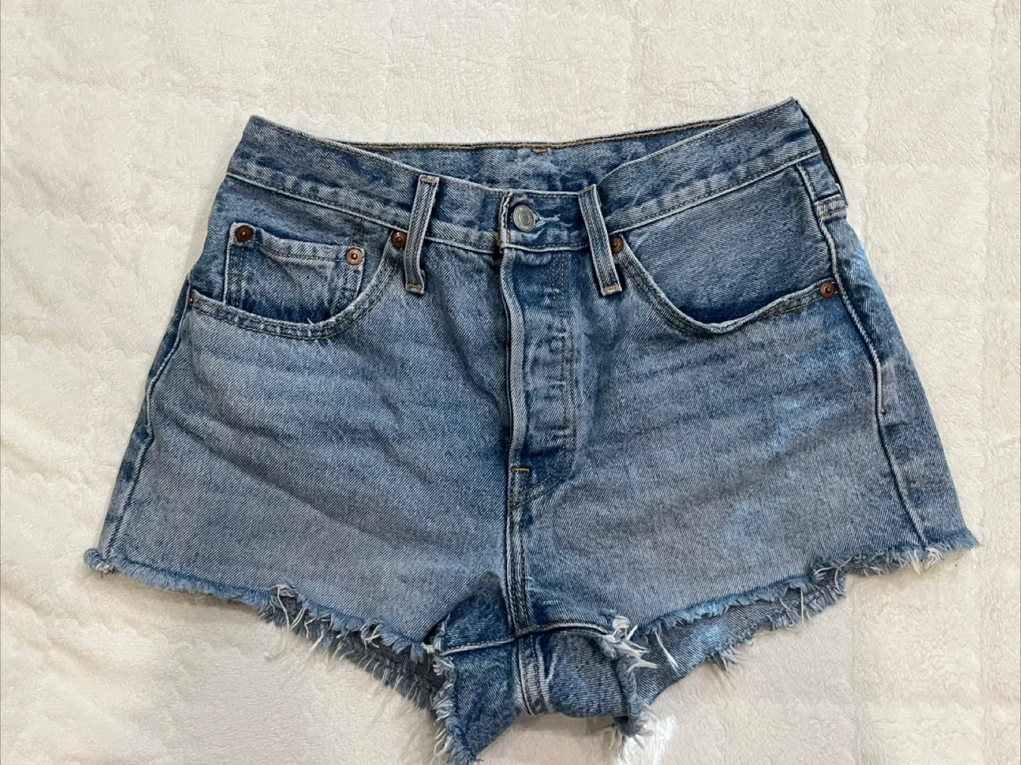 Levi's 501 Denim Jean Shorts - Size small thumbnail