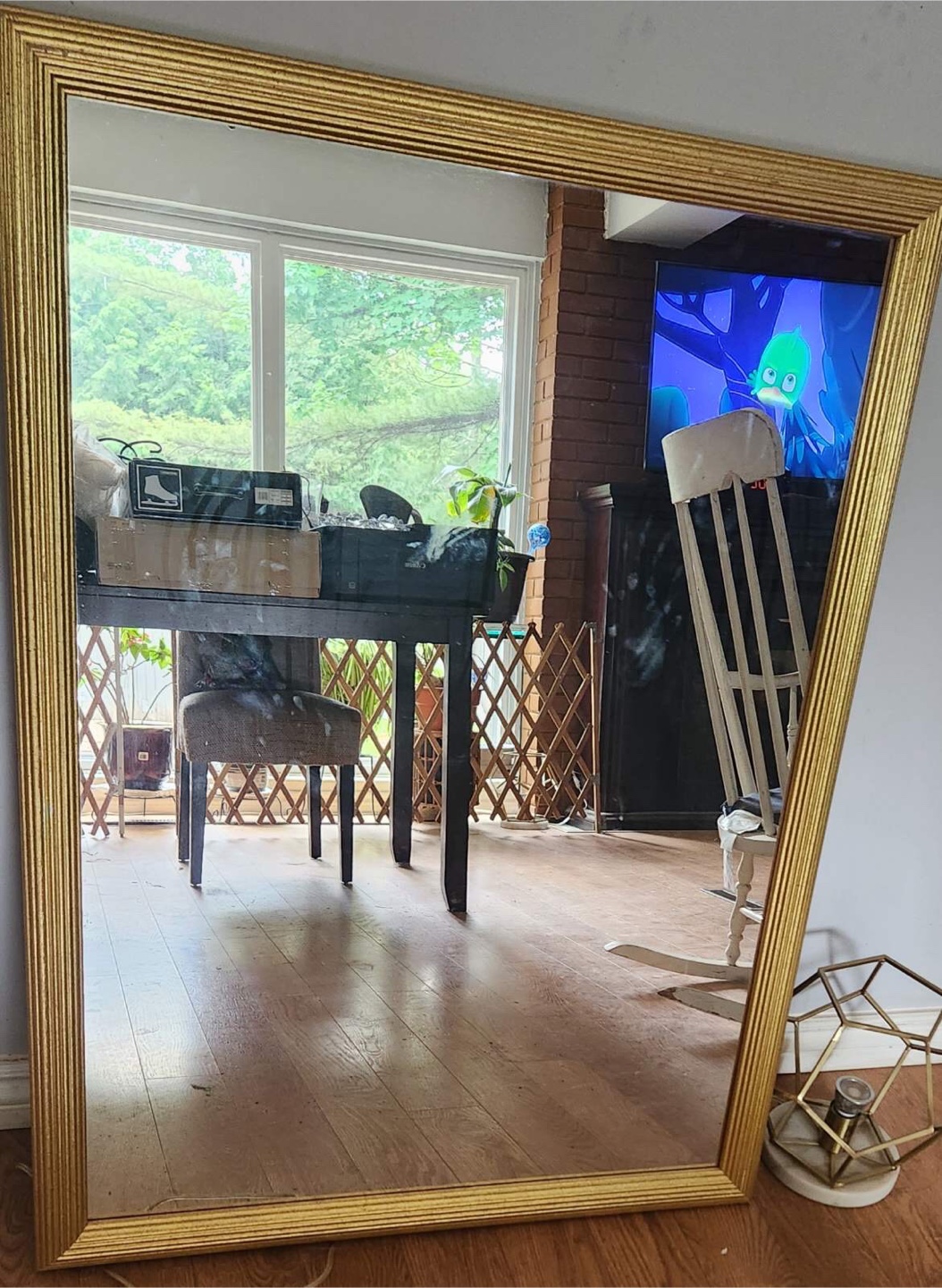Large Gold Framed Mirror