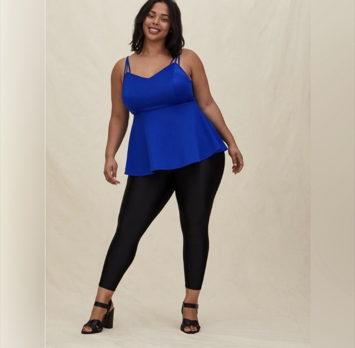 Bright Blue Torrid Peplum Tank size 1 (14/16) - photo 3