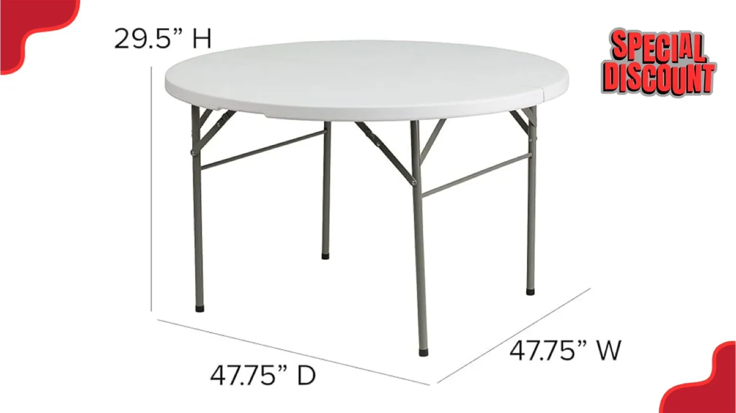 Flash Furniture 4' Round Folding Event Table thumbnail