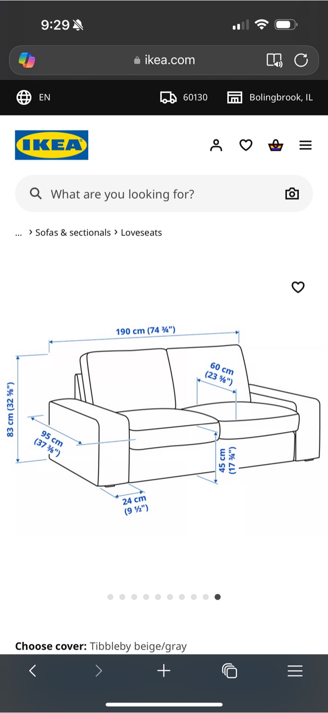 IKEA Kivik Loveseat, Gray - photo 5