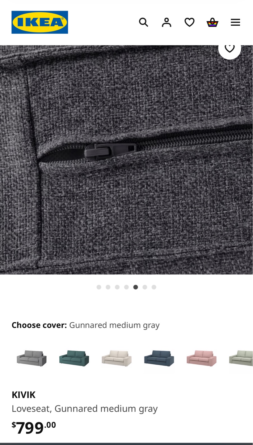 IKEA Kivik Loveseat, Gray - photo 3