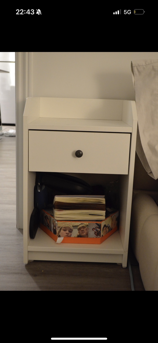 Nightstand with drawer and open storage - photo 2