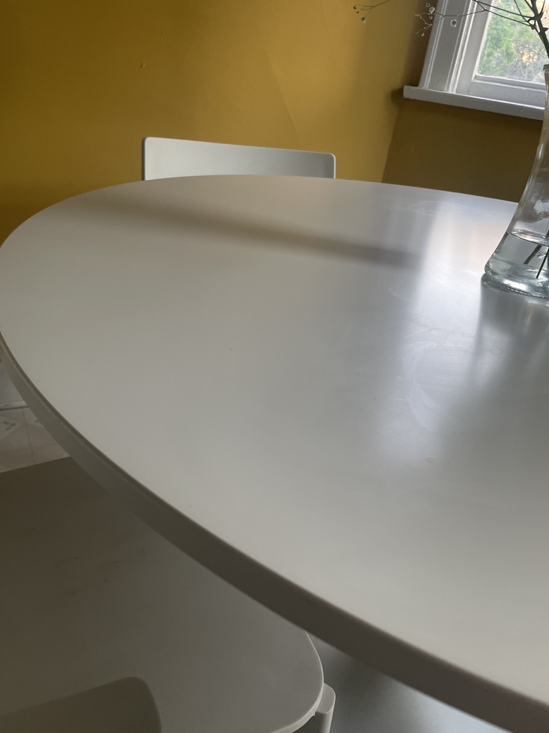 White Round Dining Table and Chairs - photo 2